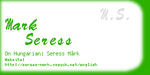 mark seress business card